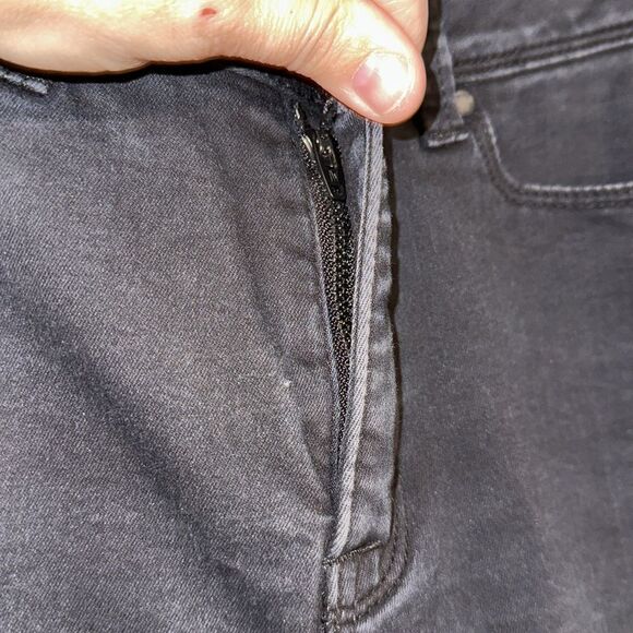 JEANSWEST 8 Black Tummy Trimmer Slim Straight Stretch Jeans - Picture 9 of 15